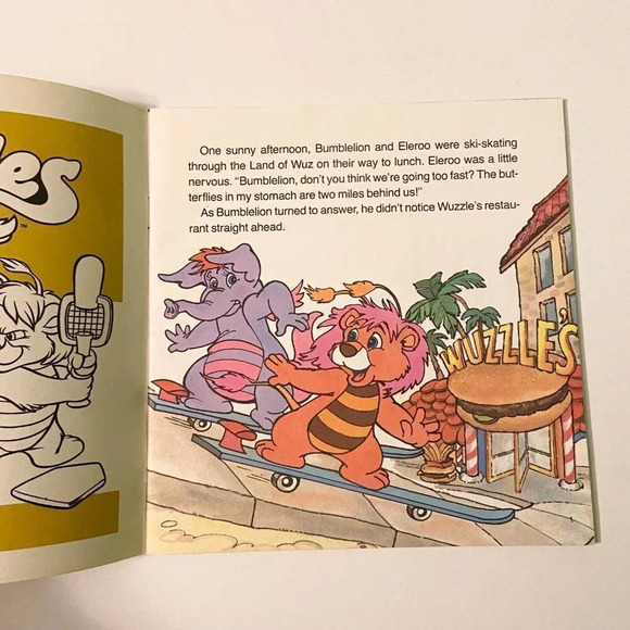 Vintage 1985 Disneys Wuzzles Bumblelions Funny Money Read  Along Book Only - Picture 7 of 15